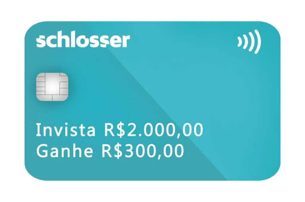 Cartão de crédito Schlosser Pro com código de segurança e tecnologia de pagamento digital.