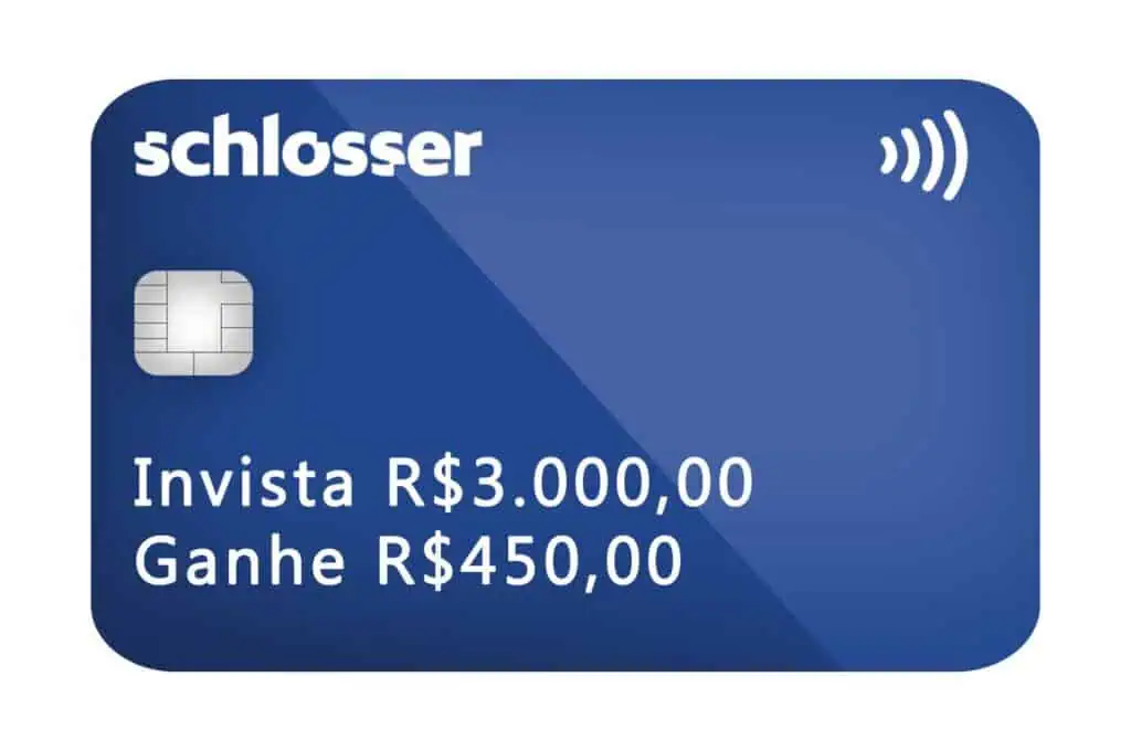 Cartão de crédito aposta lotérica digital Schlosser Pro com tecnologia RFID.
