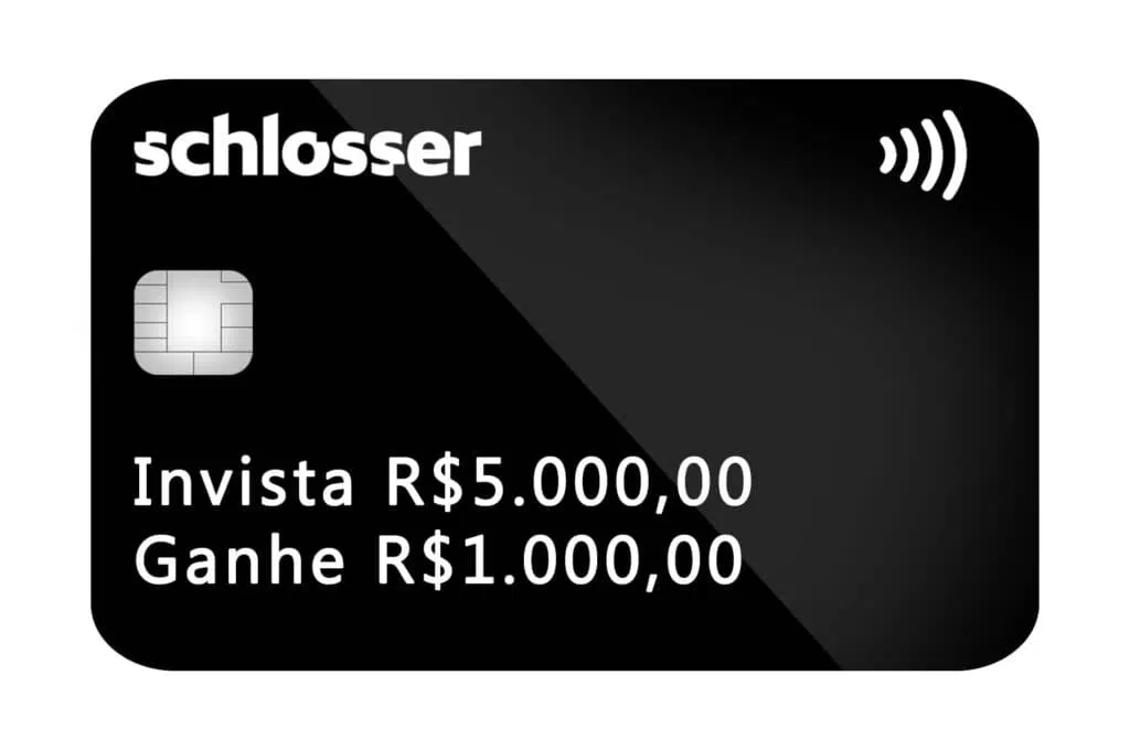 Cartão de débito do Schlosser Pro com tecnologia de pagamento sem contato.