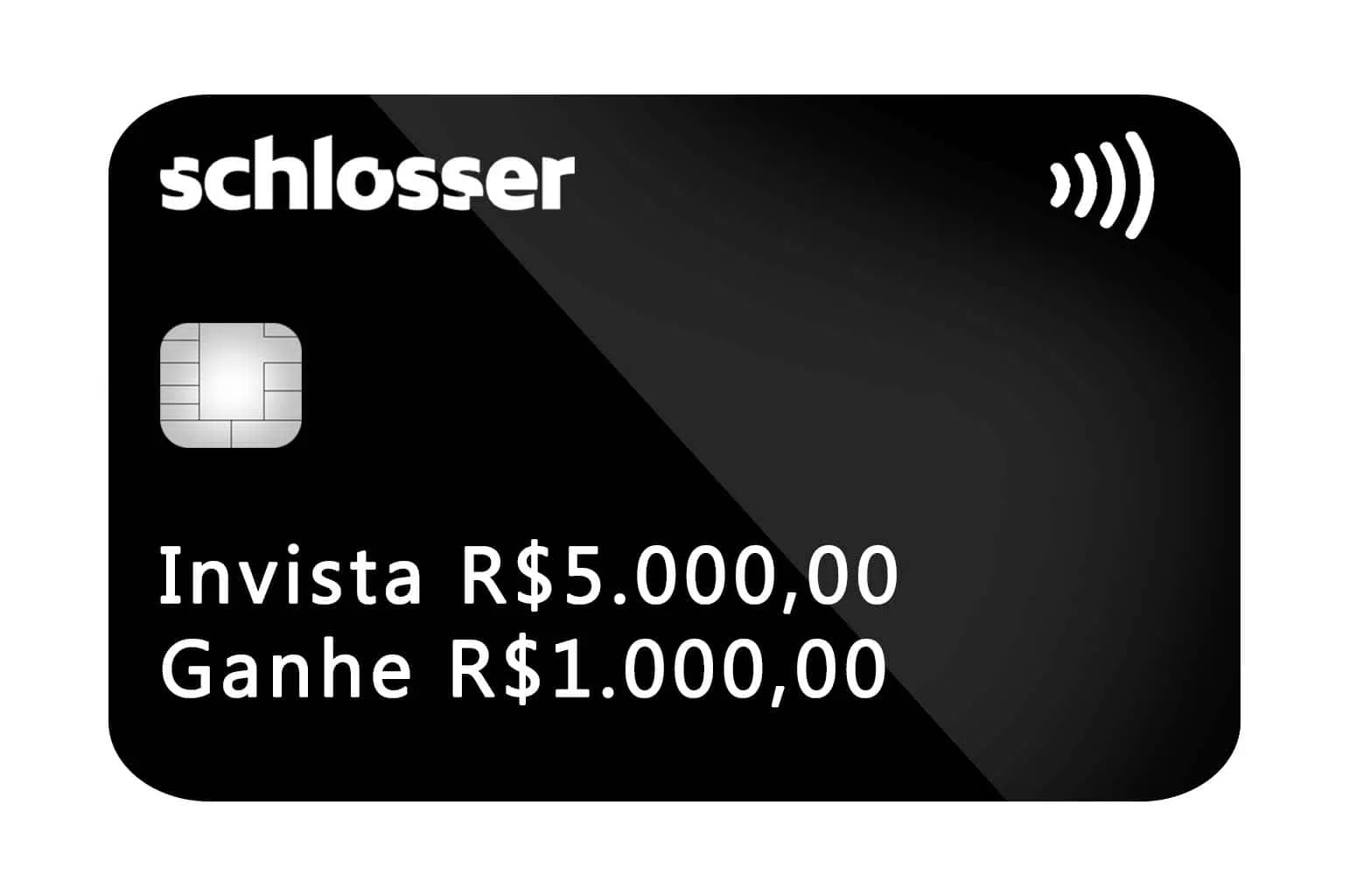Cartão de débito do Schlosser Pro com tecnologia de pagamento sem contato.