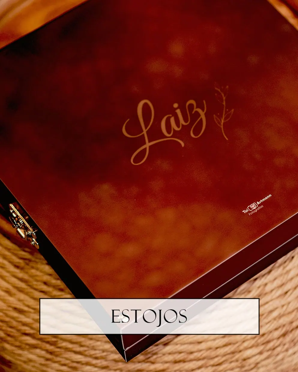 Caixa de armazenamento personalizada Laiz, ideal para organização e decoração de ambientes comerciais e residenciais.