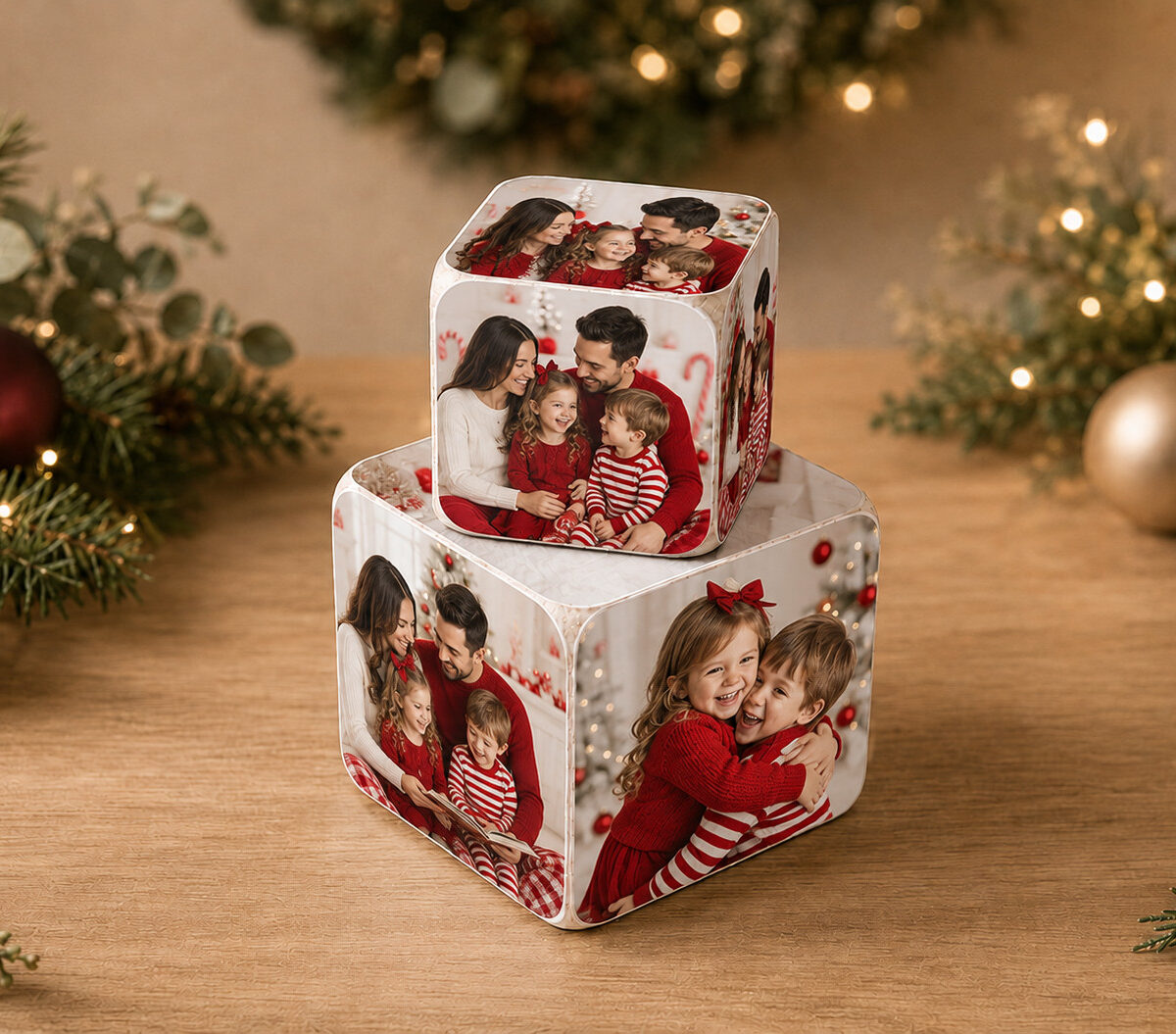 Wood Photo Cube - Natal